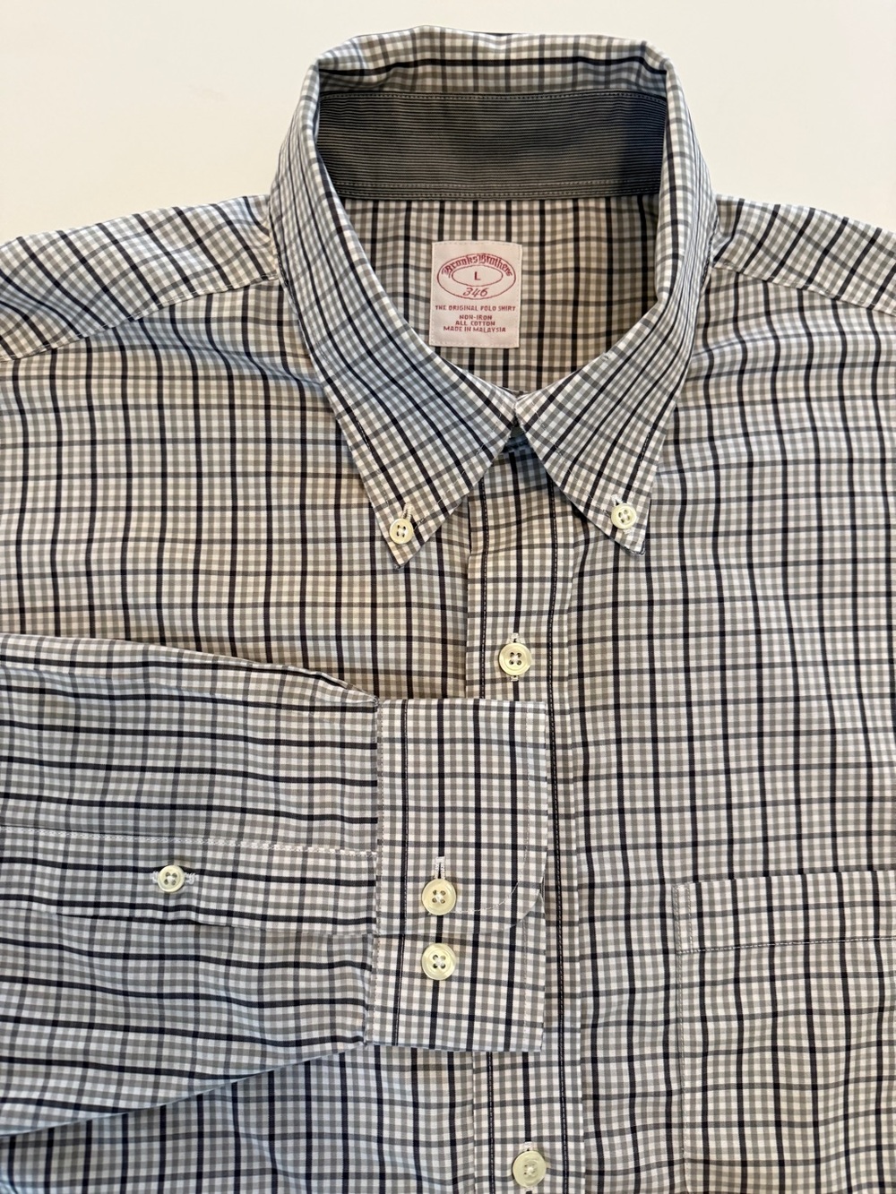 Brooks Brothers 346 Original Polo Shirt Men’s Large Non-Iron Button Down